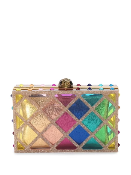 Женский клатч Kurt Geiger London Crystal Quilt Box, золотой