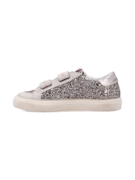 Кроссовки Golden Goose Kids с нашивкой в виде звезды silver