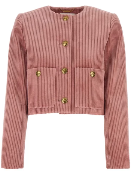 Укороченный жакет из бархата Chloé pink