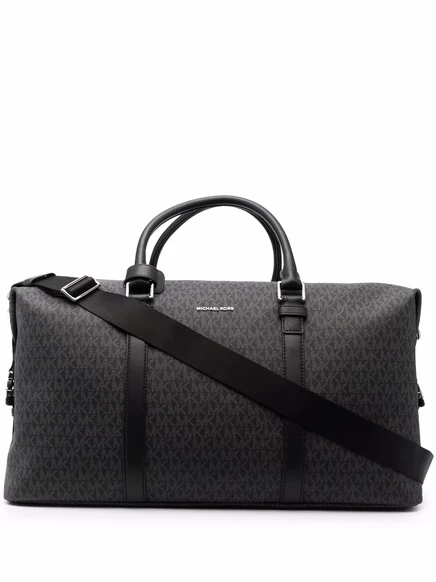 Спортивная сумка с монограммой Michael Kors black