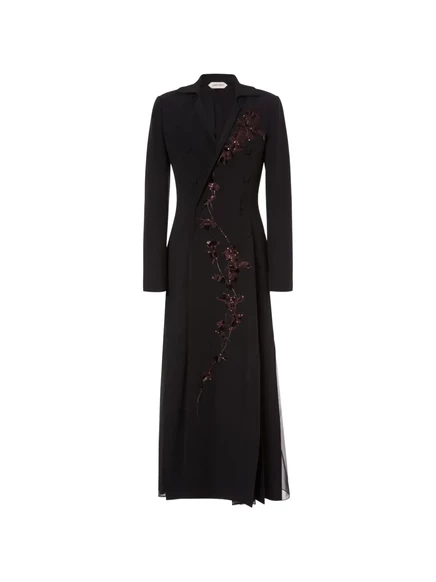 Двубортное макси-платье Alberta Ferretti, украшенное блестками