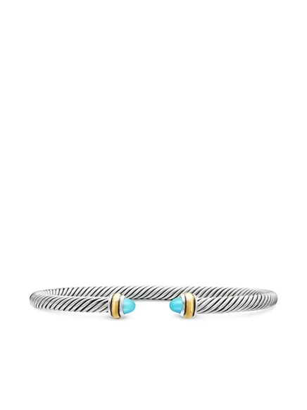 Женский браслет David Yurman Classic Cable 4 мм, бирюза