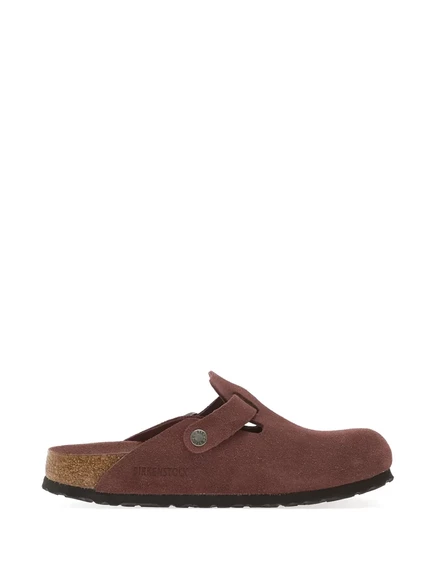 Женские сабо Birkenstock Boston с пряжкой, коричневые