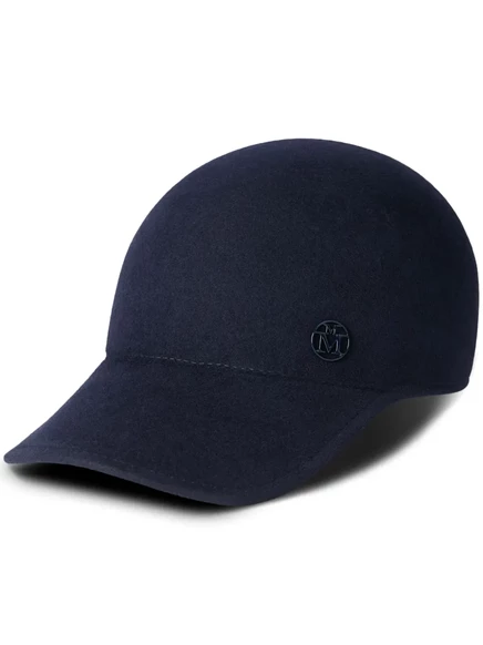 Кепка Maison Michel Tiger из шерсти с логотипом, синяя