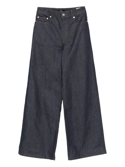 Женские джинсы A.P.C. с вышитым логотипом, синие