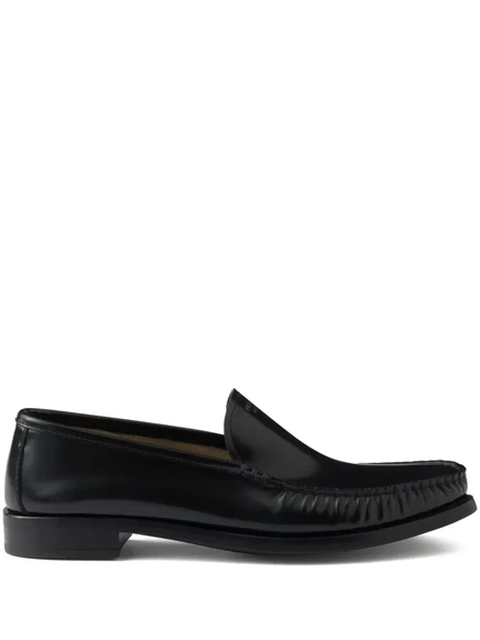 Мокасины из матовой кожи Prada black