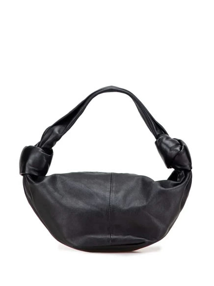 Сумка Bottega Veneta, бывшая в употреблении в 2012-2025 годах, мини-сумка из телячьей кожи с двойным узлом black