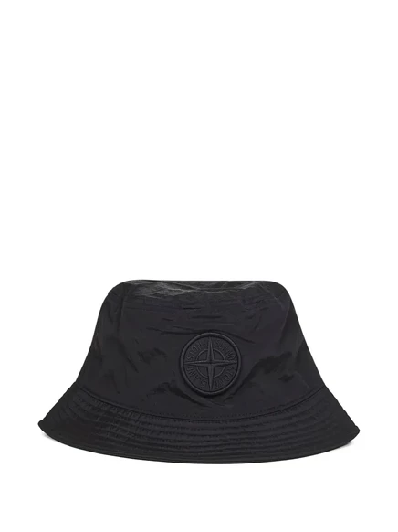 Ковшеобразная шляпа с логотипом Stone Island compass black
