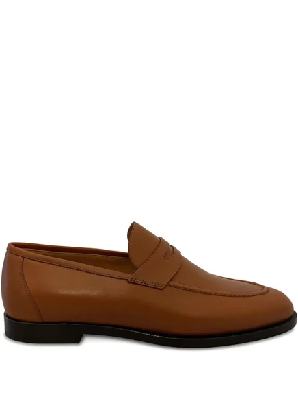 Женские лоферы Loro Piana Sergio кожаные, коричневые