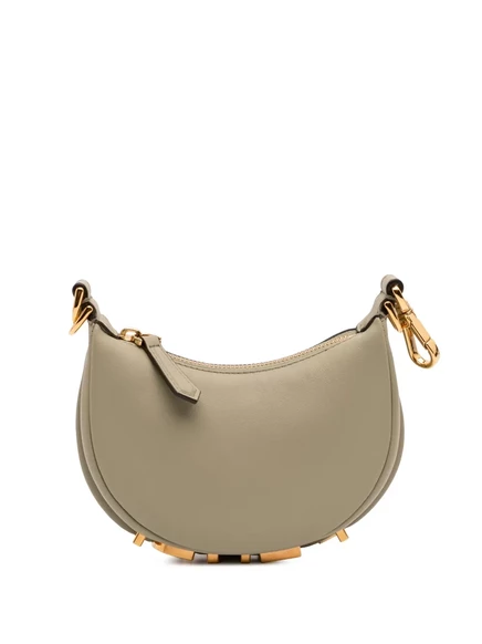 Женская сумка Fendi Pre-Owned Nano Fendigraphy кожаная, зеленая