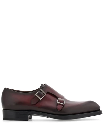 Мужские туфли Ferragamo с двумя ремешками, красные