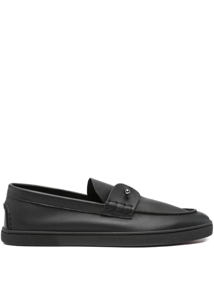 Мужские лоферы Christian Louboutin, кожаные, чёрные