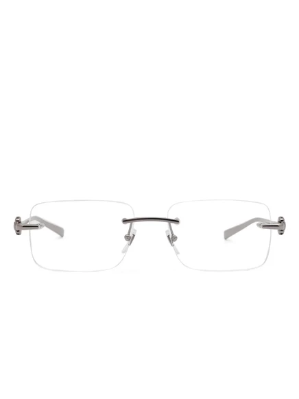 Очки Gucci Eyewear без оправы, серебристые