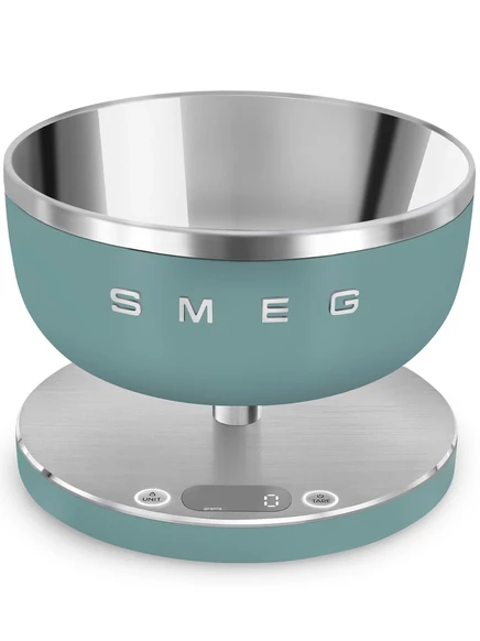 Цифровые кухонные весы с логотипом Smeg (15 см х 20,5 см) green