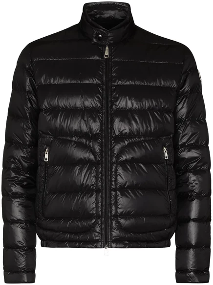 Мужская пуховая куртка Moncler на молнии, черная