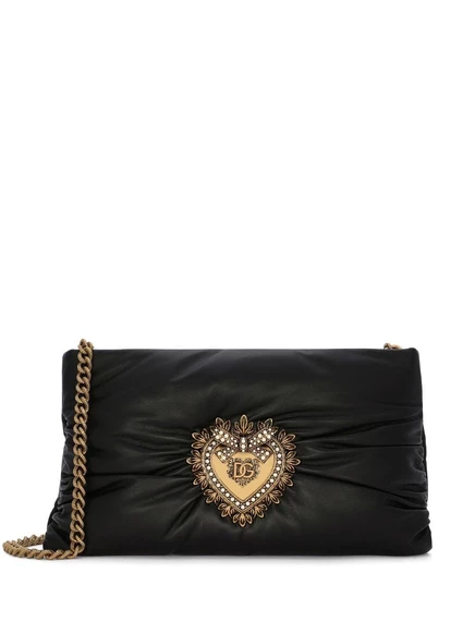 Маленькая мягкая сумка через плечо Devotion от Dolce & Gabbana black