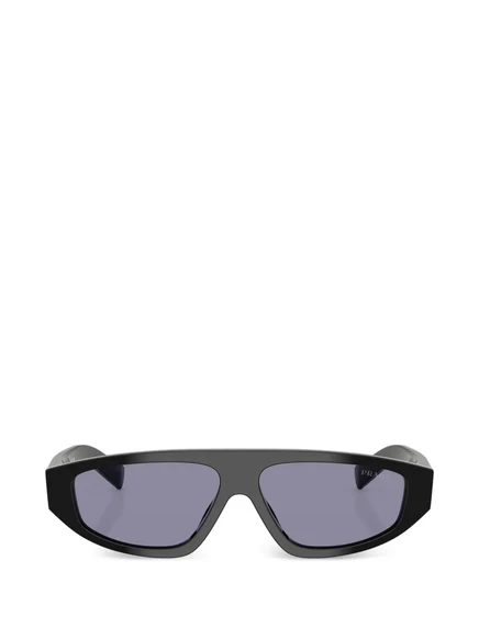 Унисекс солнцезащитные очки Prada Eyewear геометричная оправа, черные