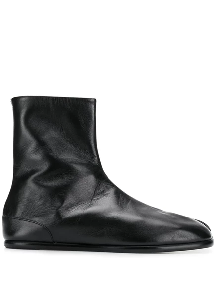 Мужские кожаные ботинки Maison Margiela Tabi, черные