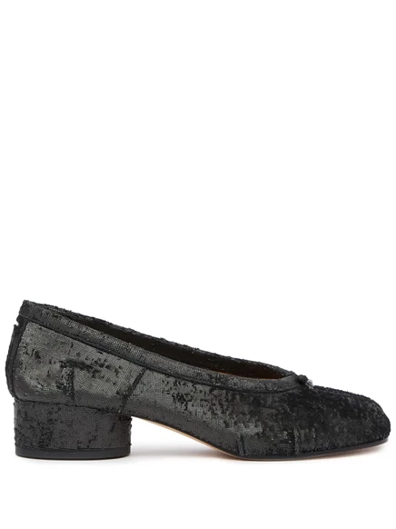 Туфли-балетки Maison Margiela 30 мм Tabi black