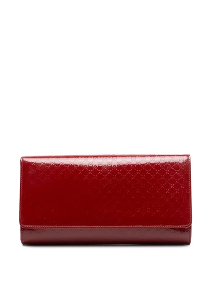 Женский лакированный клатч Gucci Microguccissima, красный