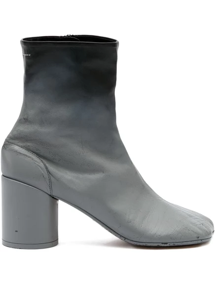 Кожаные ботильоны MM6 Maison Margiela grey