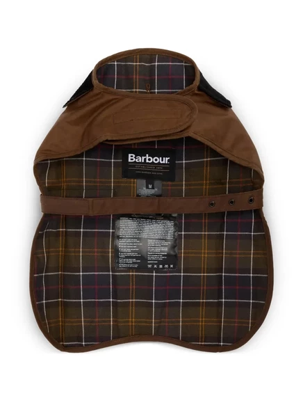 Пальто для собак barbour с пряжкой и нашивкой, коричневое