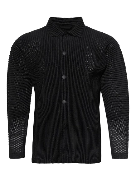 Мужская плиссированная куртка Homme Pliss, черная