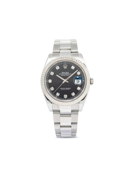 Мужские часы Rolex Datejust 41 мм подержанные, черные