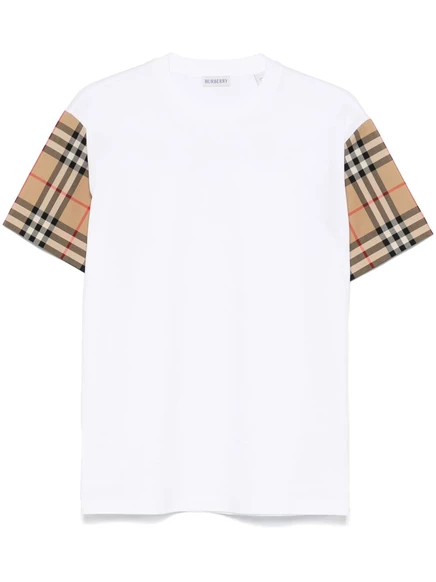Винтажная футболка Burberry в клетку white