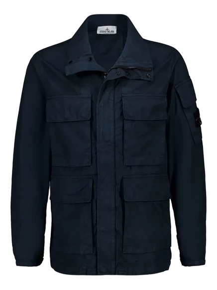Куртка с четырьмя карманами на молнии Stone Island blue
