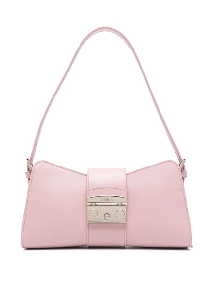 Женская сумка Furla через плечо из кожи, розовая