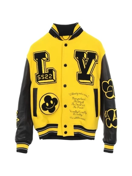 Мужская куртка Louis Vuitton Pre-Owned с вышивкой, желтая