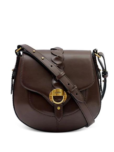 Маленькая седельная сумка из алтайской кожи ISABEL MARANT brown