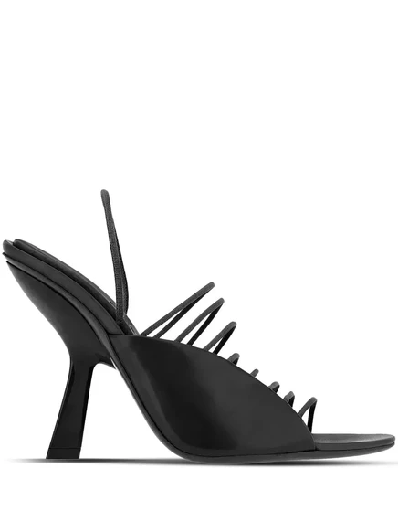 Босоножки на ультратонких ремешках Ferragamo длиной 105 мм black