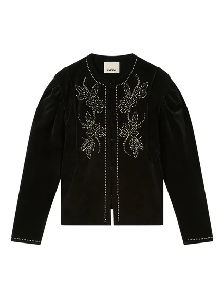 Женская куртка Isabel Marant Pietra с вышивкой, черная