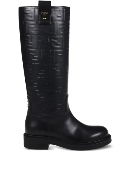 Ботинки с тиснением логотипа FENDI black