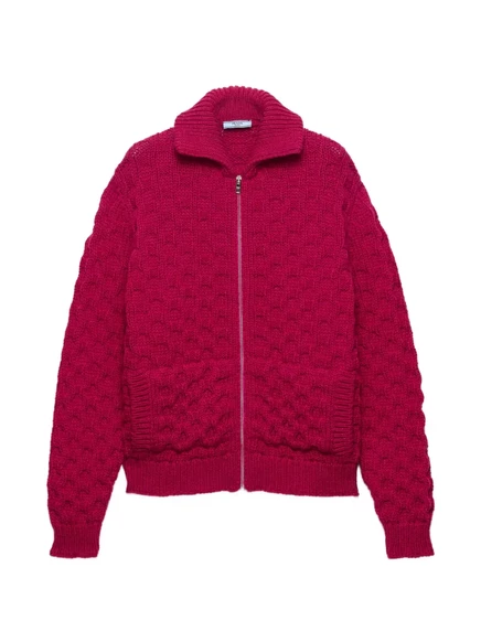 Женский шерстяной кардиган Prada, розовый