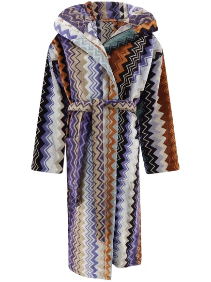 Халат с капюшоном и поясом от Missoni Home Giacomo blue