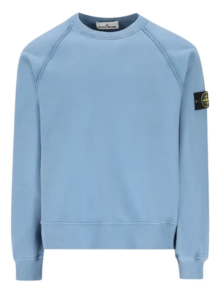 Мужской свитер Stone Island реглан с нашивкой, синий