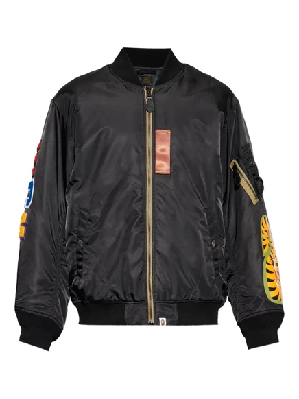 Мужская бомбер-куртка A Bathing Ape Shark MA-1, черная