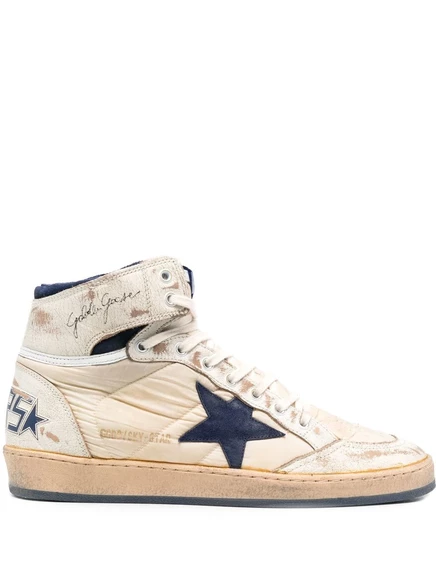 Кроссовки с высоким берцем Golden Goose Superstar white