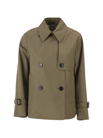 Женский тренч Weekend Max Mara двубортный, зеленый