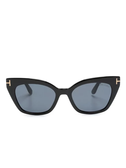 Солнцезащитные очки Tom Ford Eyewear кошачий фасон, черные