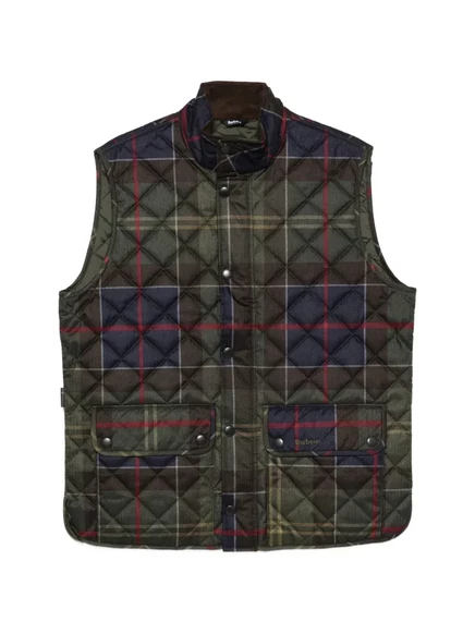 Мужской жилет Barbour в клетку, зеленый