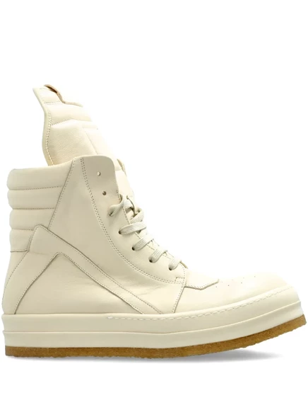 Высокие кроссовки на шнуровке Rick Owens Geobasket neutrals