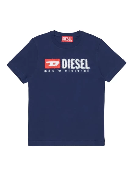 Детская футболка Diesel Tadjustk14 с логотипом, синяя