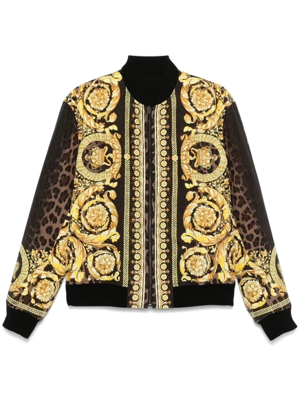 Мужская бомбер-куртка Versace Barocco, черная
