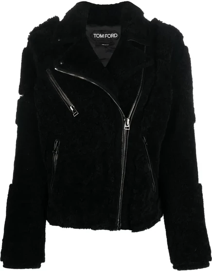 Женская куртка Tom Ford из овчины, черная