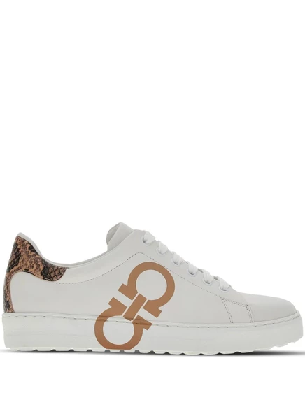 Кроссовки с низким верхом от Ferragamo Gancini white