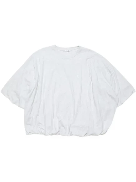 Женская футболка Acne Studios из хлопка, светло-серая